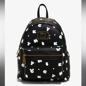 Loungefly Disney Mickey Mouse Letters Black/White Mini Backpack